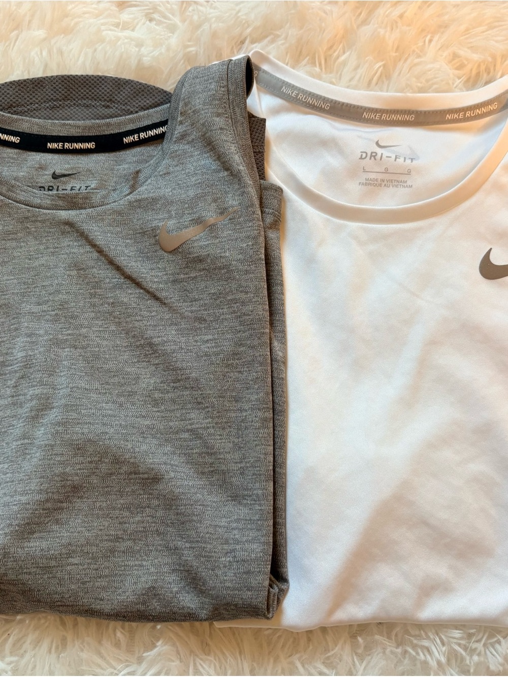 Nike Women’s Dri-FIT Tank Tops - Gray & White. Set